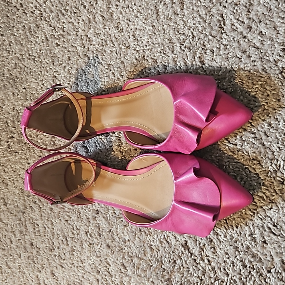 Lewit made in Italy Pink Ruffle Flats